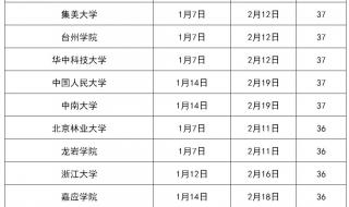 高校寒假时间公布